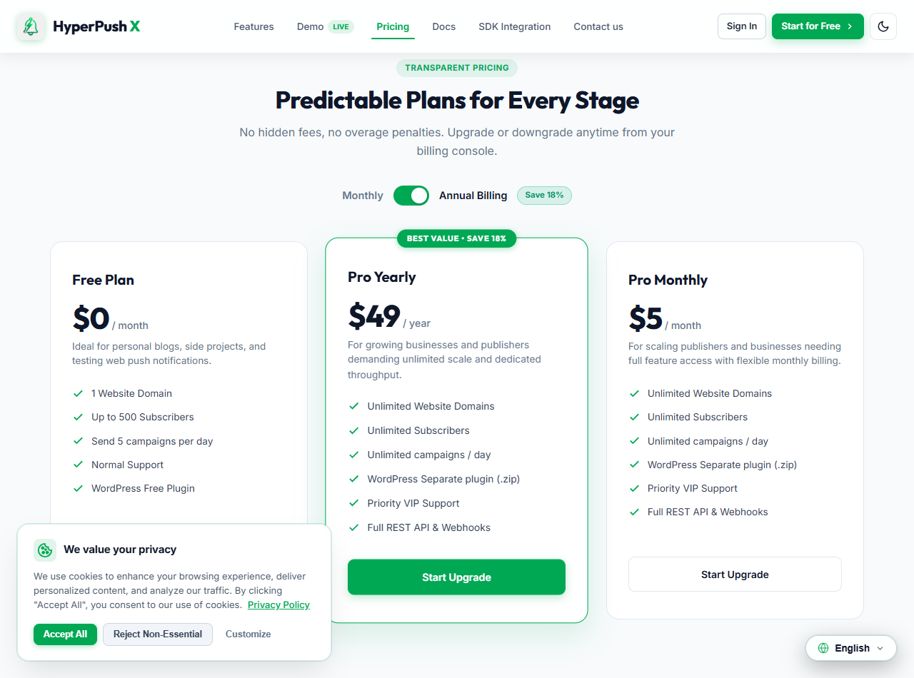 Real Frontend Pricing Plans & Tiers