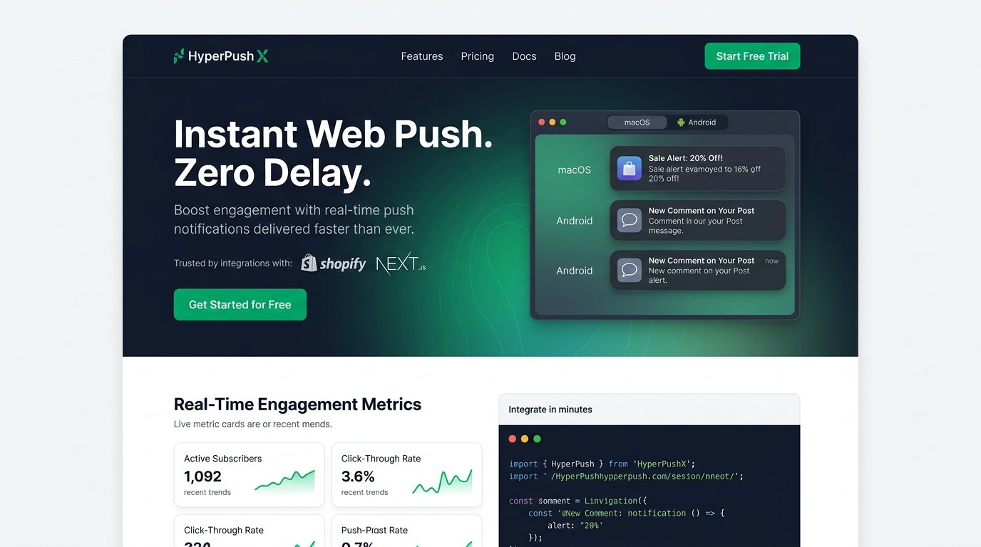 HyperPush X — Instant Web Push Notifications & Real-Time Engagement